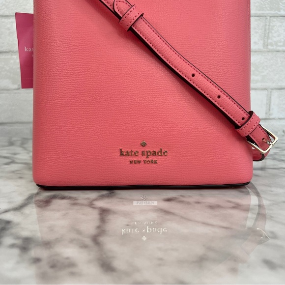 Kate Spade Darcy Bucket Bag & Small Zip Card Case Wallet In Peach Nectar Pink - Picture 3 of 15